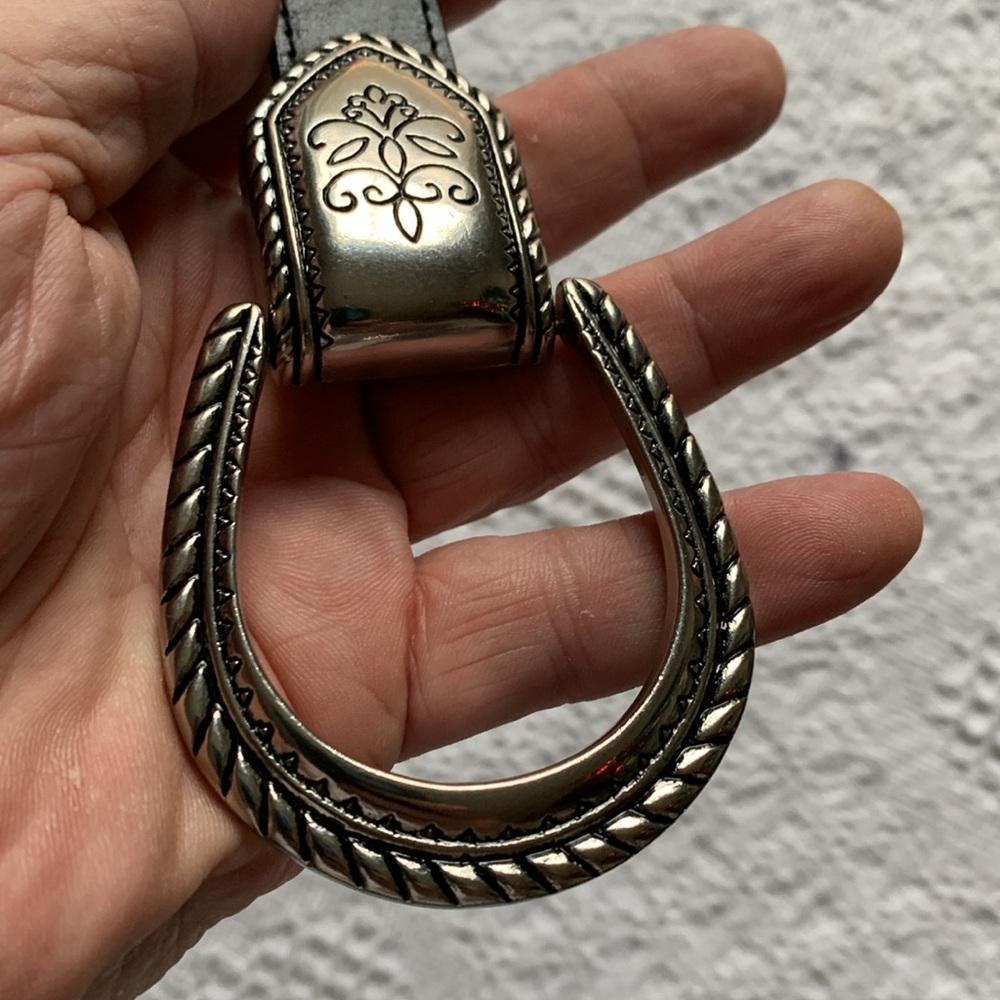 💋🔥Chicos Leather Western Style Cinch Belt EUC - Picture 10 of 14